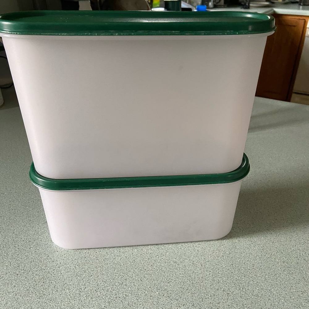 Vintage Tupperware modular mate with green seal